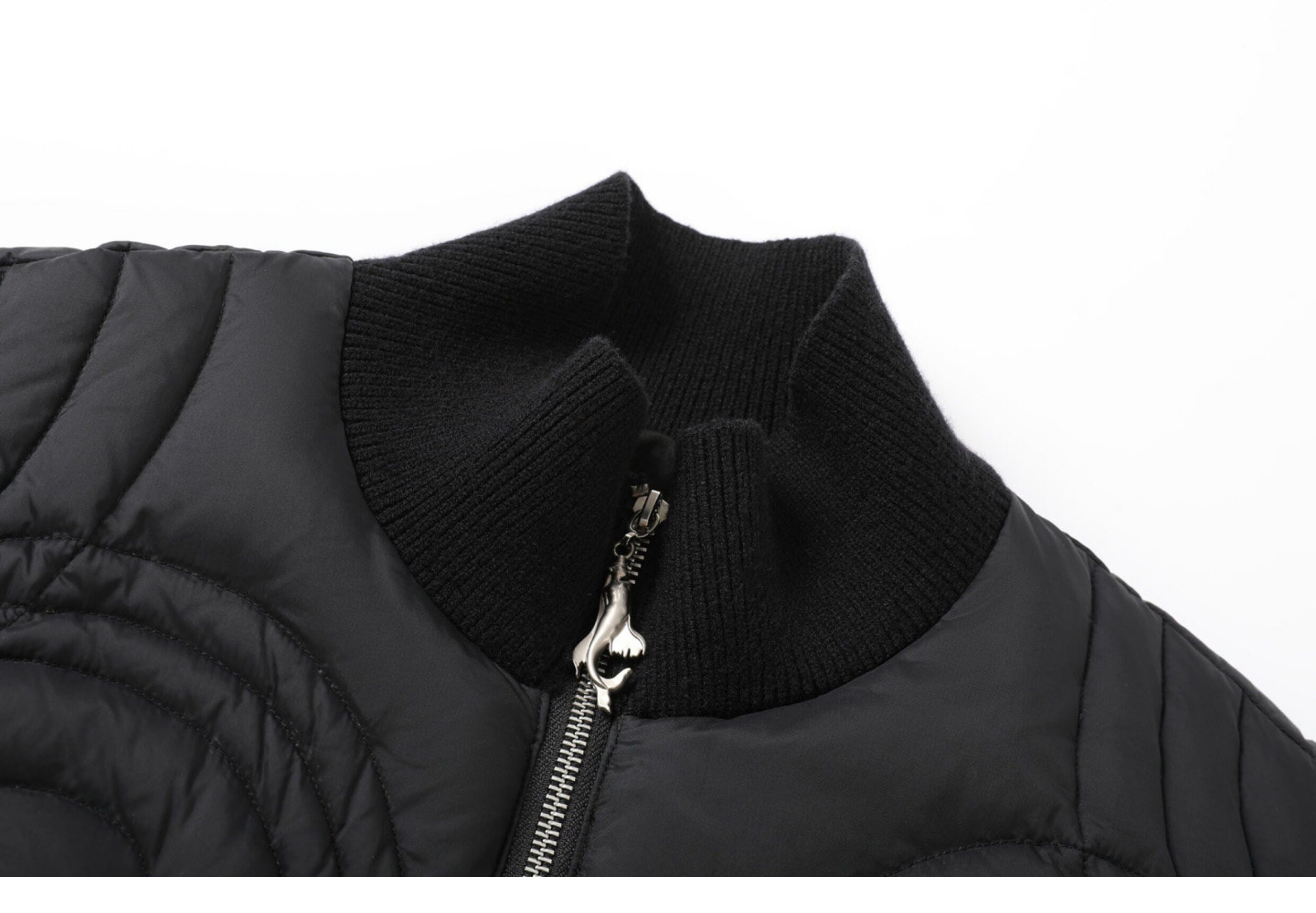 TAICHIISM 131g Wool-Blend Knit Paneled Down Slim Jacket