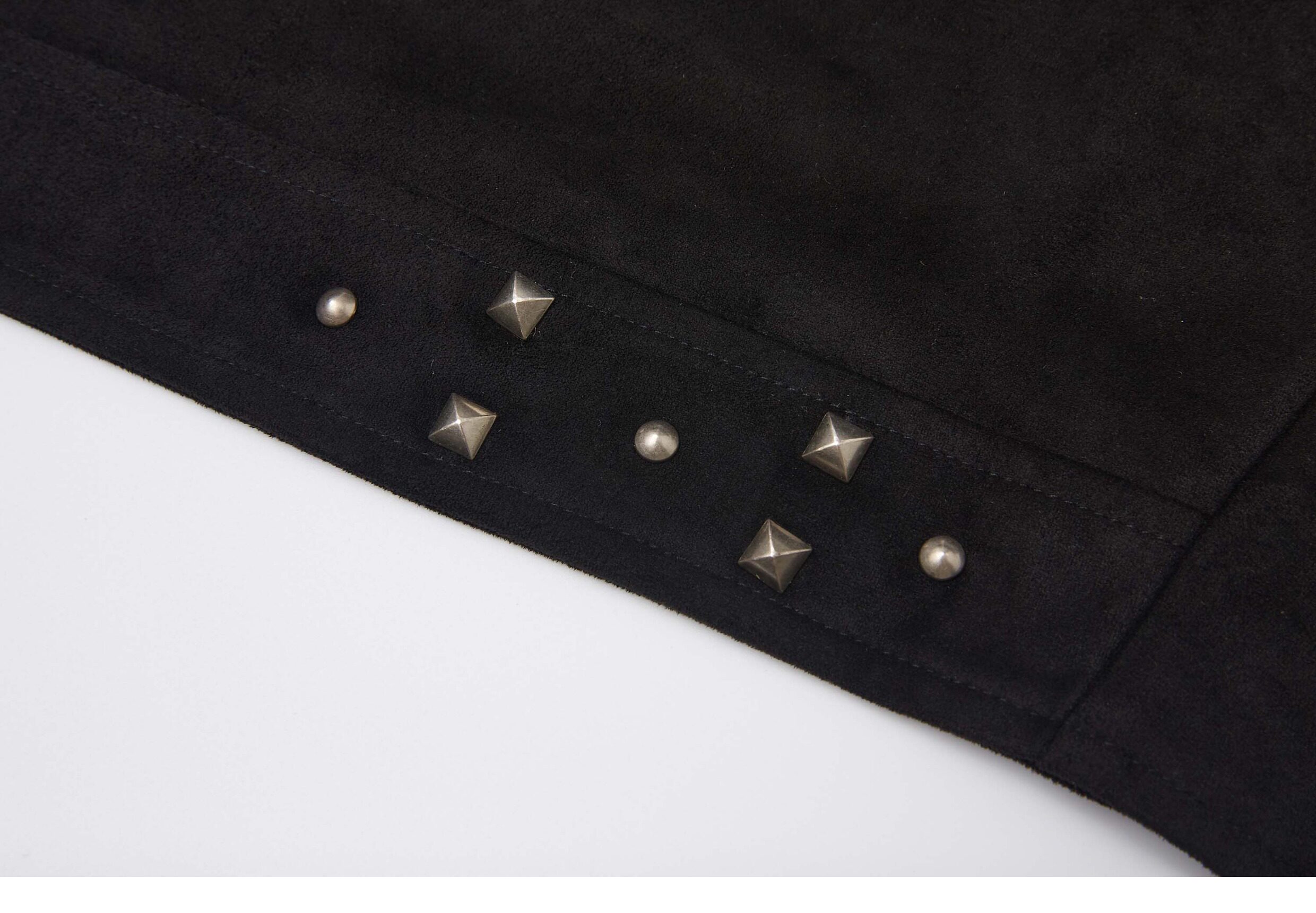 TAICHIISM Studded Boxy Suede Jacket