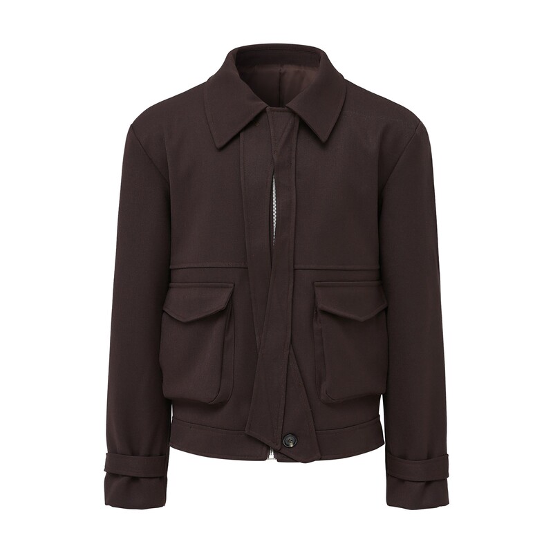 Taichiism 26Fw “Demon Blade” Placket Design Vintage Cashmere Wool Regular Shoulder Jacket with Pockets Taichiism 26Fw “Demon Blade” Placket Design Vintage Cashmere Wool Regular Shoulder Jacket with Pockets