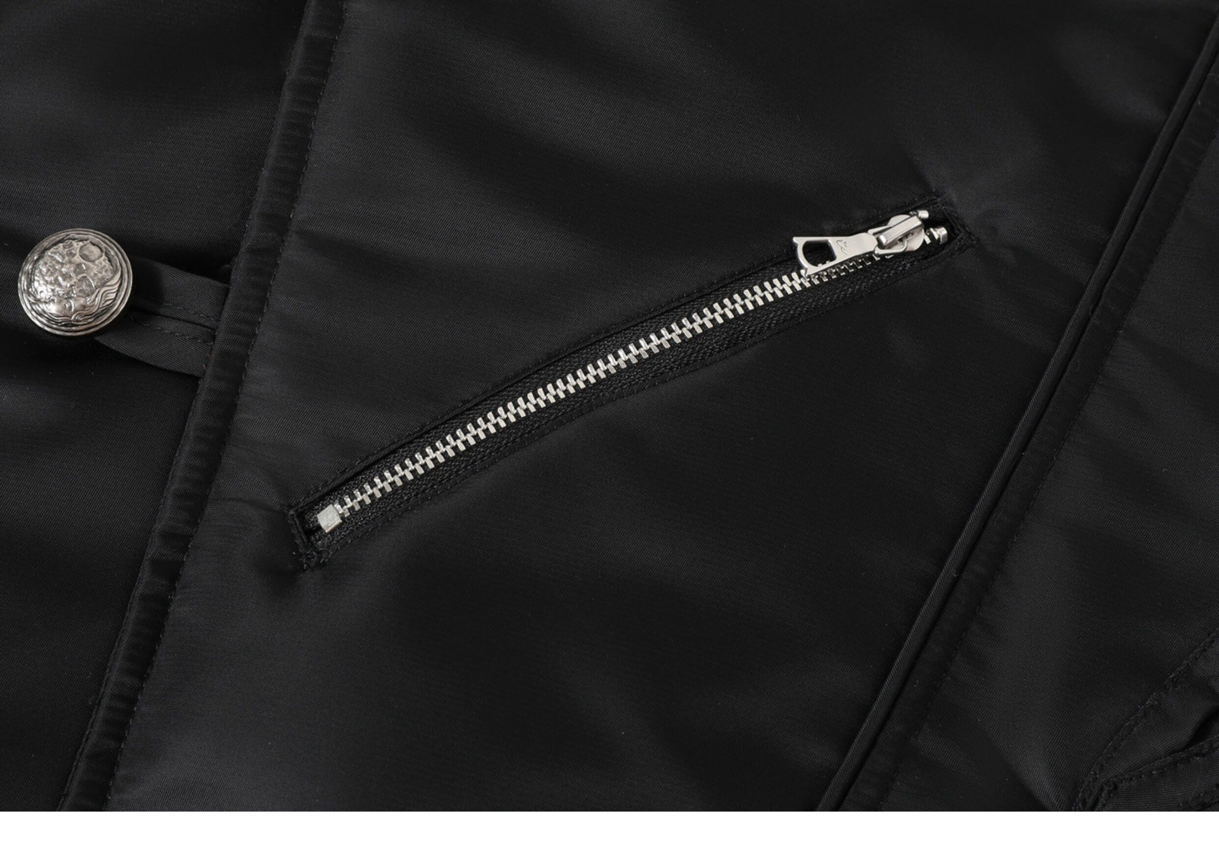 TAICHIISM Black Cropped Bomber Jacket
