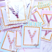 Bring Q] Handmade European and American handbooks around the golden bookmarks bronzing bow decoration paper clip