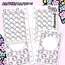 Brining Q] Month Plan Original European and American Handmade stand-out Core Gillito inner page perw loose-leaf chic A6 inner core