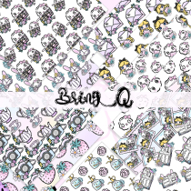 Brying Q] Original material paper Alice series ins and American hands account cute background paper material film