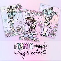 Bring Q] original divider mermaid series ins European and American style loose-leaf account cute decorative material