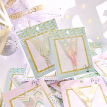 Bring Q] Handmade European and American handbooks around the golden bookmarks bronzing bow decoration paper clip