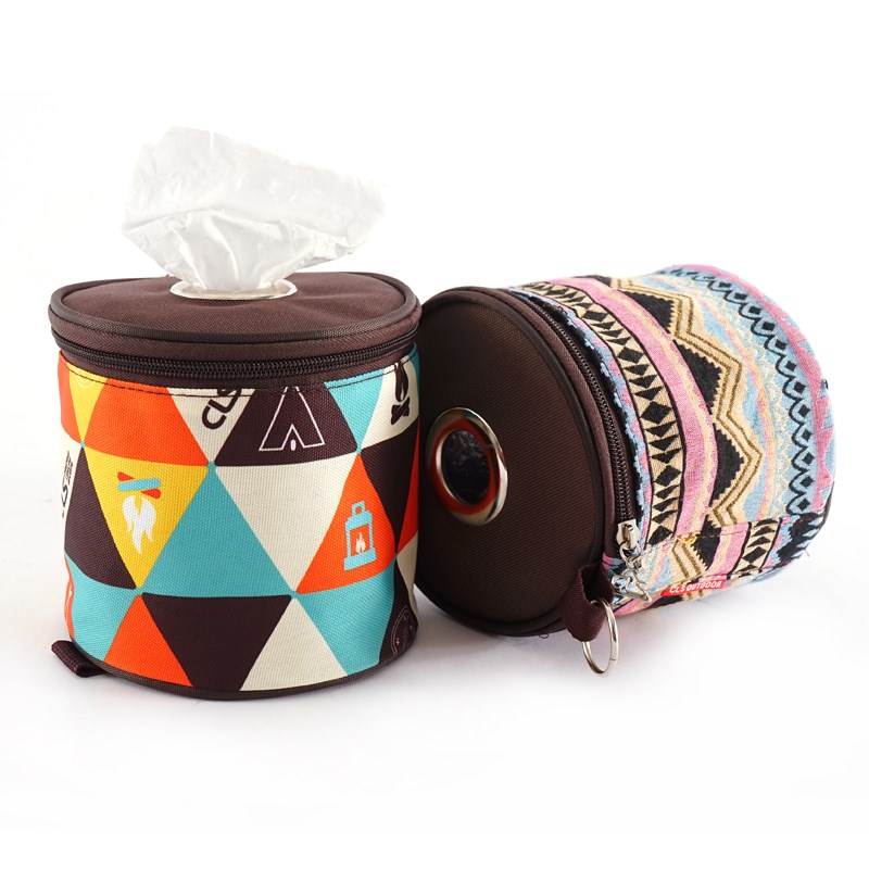 Outdoor Camping Paper Towel Box Korea Folding Ethnic Windmills With Rolls Toilet Paper Silo Paper Towels Bag of Miscellaneous Bags Travel Cashier Bags