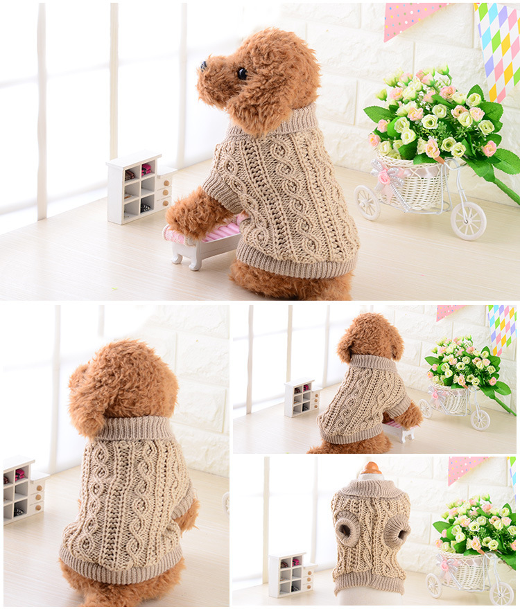 Quần áo chó sữa nhỏ siêu nhỏ thú cưng mùa thu và áo len mùa đông Mèo hơn gấu Chihuahua quần áo hai chân phổ quát - Quần áo & phụ kiện thú cưng áo dài cho chó