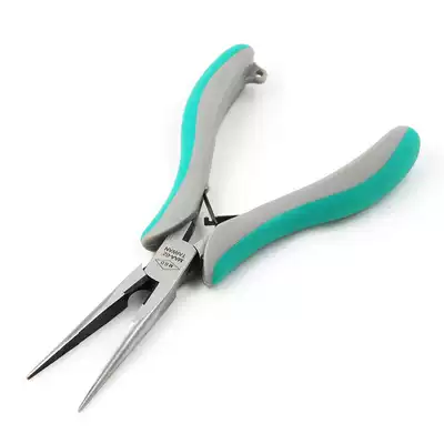 Imported Taiwan Express MAA-02 electronic tip pliers green gray double color nose pliers 155mm pliers long mouth teeth