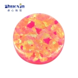 Барби розовый круглый опал-камень опал круглый круглый плоский яичный лицо с темно-розовым опалом обнаженным камнем Op43