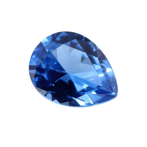 119#Груш -обработанные синтетические синтетические сапфиры обнаженные капли капли -капель