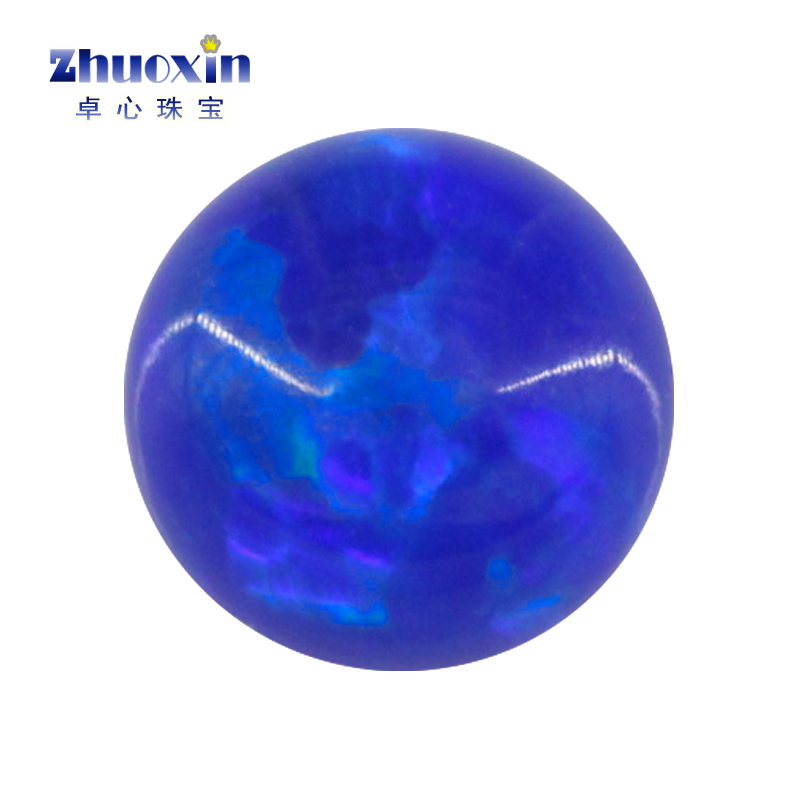 Blue color-changing round artificial opal stone OPAL round flat-bottomed plain-faced opal opal bare stone OP50