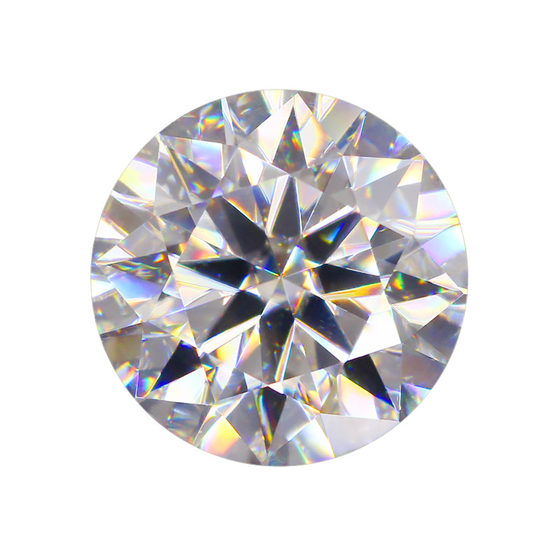 U.S. imported moissanite bare stone round 50 points 1 carat D color bare diamond custom 18K synthetic moissanite VVS