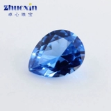 119#Груш -обработанные синтетические синтетические сапфиры обнаженные капли капли -капель