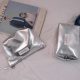 Fashionable niche high-end silver makeup bag storage bag large capacity portable toiletries bag tidy bag inner bag