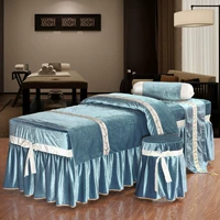 Beauty khăn trải giường gia đình bốn cao cấp bao gồm giường massage nhung vàng nhung bedspread bedspread thể được tùy chỉnh vận chuyển - Trang bị tấm ga spa