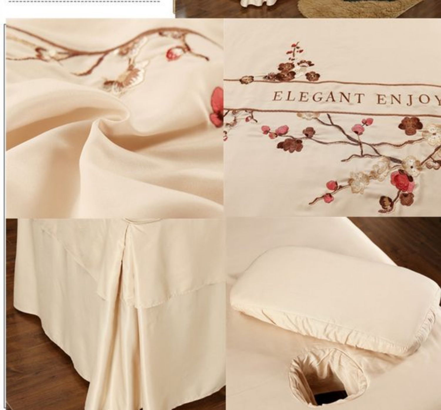 Làm đẹp trải giường bốn mảnh cotton cao cấp thẩm mỹ viện trải giường Modal thêu massage khử trùng dầu gội đầu giường - Trang bị tấm khăn trải giường spa
