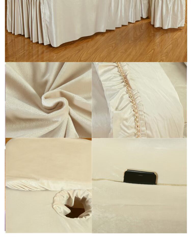 Beauty khăn trải giường gia đình bốn cao cấp bảng bông nhung bedspread vẻ đẹp massage salon bộ màu đơn giản có thể được tùy chỉnh - Trang bị tấm khăn trải giường spa