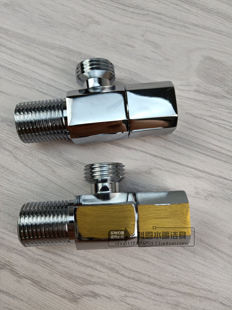 All-copper Qiaoguan 6038 6010 polished chrome-plated ceramic core triangle valve 4 minutes quick open water heater water pipe open