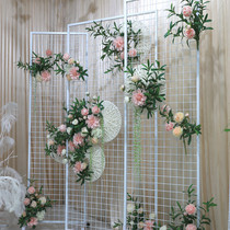 2021 Wedding Celebration Iron Art Box Props Grid Screen Road Leading Background Pendulum table Stage Decoration Scene Arrangement