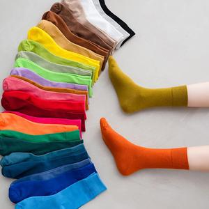 ins潮夏季薄款男女长袜纯棉4双