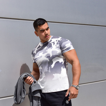 LIANG PIN Jacky Liang PIN Jacky mens sports fitness casual gradient camouflage T-shirt short sleeve 01914