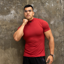 LIANG PIN Jacky beam PIN tritium men sports fitness leisure half high collar quick dry short sleeve T-shirt 01905