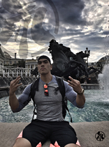 Jacky beam tritium Mens Fitness leisure seven-Cut Sleeve Top quick-dry slim sportswear 01702