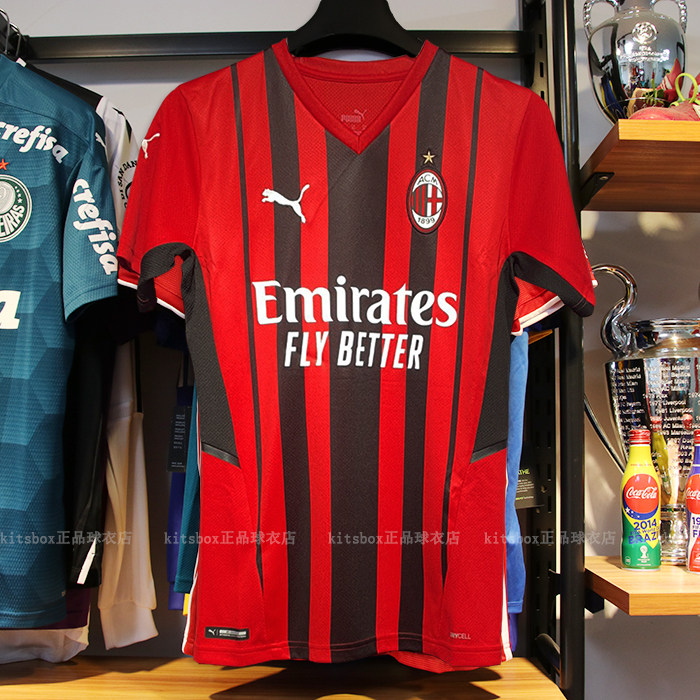 kitsbox21 22AC Milan home short sleeve fan version jersey 759122-01-Taobao