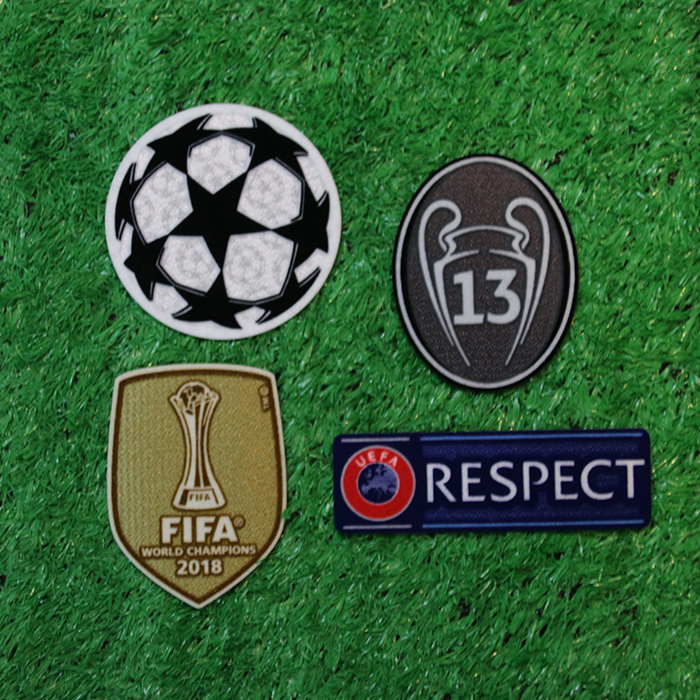 kitsbox real shop 19 20 Real Madrid Champions League arm Chapters respect Chapter 13 crown badge 