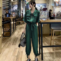 VOGCHAR net celebrity temperament tooling jumpsuit 2020 new summer female Hong Kong style suit Western style fashion