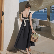 VOGCHAR French First Love Tea Break Sling Design Dress 2021 New Goddess Fan Summer Hepburn Style