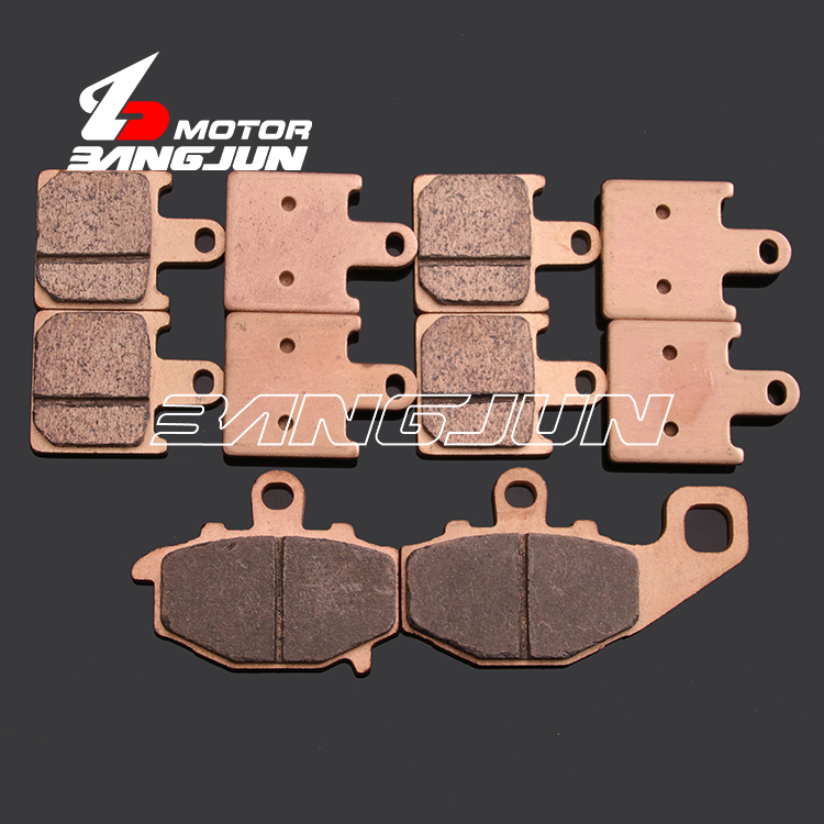 Kawasaki ZX-6R 636 07-08-09-10-11-12 năm Má / má phanh trước và sau bằng kim loại giá bố thắng xe máy