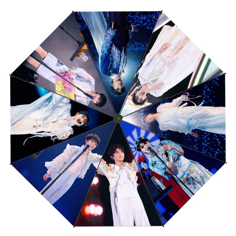 Zhou Shen Qingyu Umbrella Idol Fan Support Umbrella Star Photo Merchandise Sunshade Sunscreen Dual-Use Folding Gift for Students