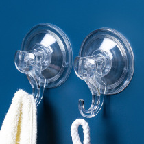Crystal clear adsorption hook folding exhaust vacuum nail-free sucker healthy PET plastic can be used repeatedly