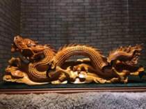 Carving gen yi ornaments Longteng Wanli aging Thuja elegant full sense of life
