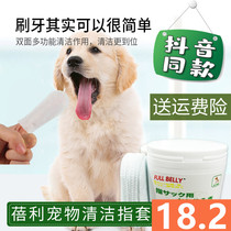 Pet Fingertip Toothbrush Wet Wipes Wipe Theorizer Mouth Teeth Finger Bifacial Cleaning Cat Dog Universal