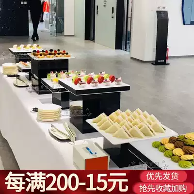 Acrylic tea break snack shelf self-service cold dinner party pastry rack fruit plate wedding banquet conference dessert display table