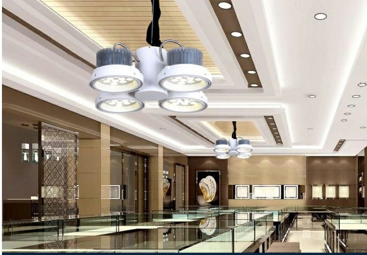 Located three heads and four heads of light core 7w boldness lamp plate ar111 Ceiling lamp show room background light living room