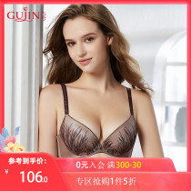 Ancient and modern glossy thin under thick sexy deep V comfortable breathable gathered bra cover underwear female 0G823