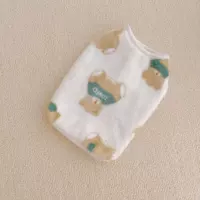 Кремовая белая пижама, толстовка, с медвежатами