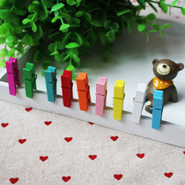 Kindergarten color wooden clip diy creative decoration photo clip art handmade material mini memo clip