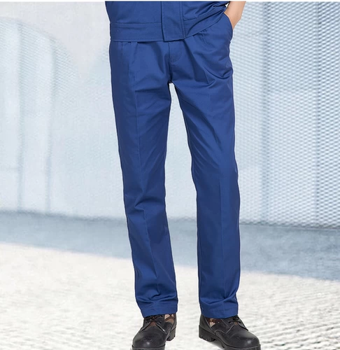 Рабочие износостойкие демисезонные хлопковые штаны, свободный прямой крой