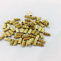 Copper inlay M3 5*10L*5 Injection molded copper nut Copper embedded part Knurled insert nut Outer diameter