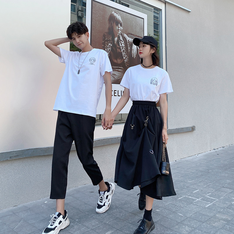 Summer suit for summer suit short sleeve T-shirts in Han Edition Junior High School Students Learn the EnglishCollege Wind School Dress