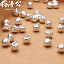 Yuyuan Gongzu Silver 9999 Silver Apple Solid with Holes Pingan Silver Accessories