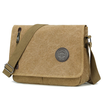 Canvas men's bag shoulder bag large capacity crossbody bag men's business briefcase casual canvas bag business wallet