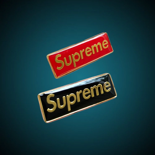 Tide Brand Sup Brooch Box Logo Vintage First -Generation Buckle Harajuku тренд значок творческий подарок