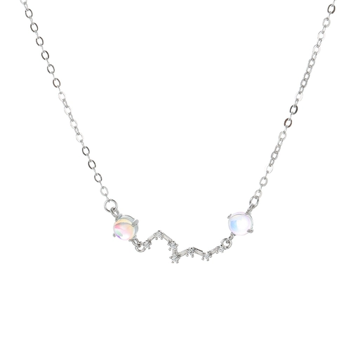 Брендовое ожерелье, серебро 925 пробы, японские и корейские, в корейском стиле, лунный камень, подарок на день рождения