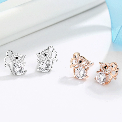 Серьги, милый изысканный оберег на день рождения, цирконий, 2020 года, серебро 925 пробы, в корейском стиле, подарок на день рождения