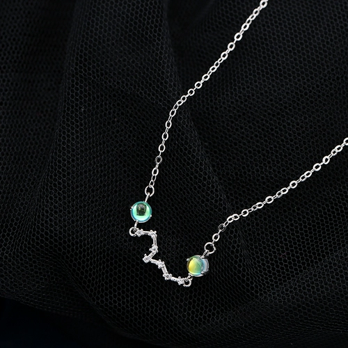 Брендовое ожерелье, серебро 925 пробы, японские и корейские, в корейском стиле, лунный камень, подарок на день рождения